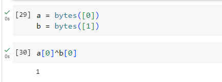 xor on bytes()