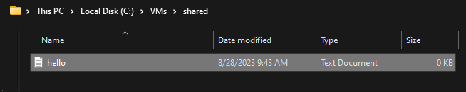 Windows file explorer screenshot
